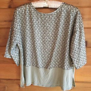 Mango Suit Green Blouse Size Small